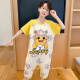 Pyjamas en une pièce pour enfants Disney Summer Summer mince à manches courtes coton pur dinosaure bébé Anti-Kick Quilt Home Clothing 9928-Danzai Taille 6 [Hauteur 80-90 cm Poids 25-30 Taille
