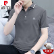 Pierre Cardin Summer Lapel Borded Camiseta de manga corta de manga corta Algodón de algodón puro Casco de colección de colas de mangas a media manga superior delgada Sk5012 Black M Recomendado 95-115Jin [Jin equivale a 0.5 kg]