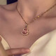 Gourd Pendant Necklace for Women Light Luxury Niche 2025 New Clavicle Chain Mother's Day Gift for Mom M1205 Pink Gourd Necklace