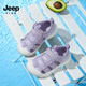 Jeep children's sandals, outdoor boys' breathable river-tracing shoes, 2025 summer new girls' non-slip toe beach shoes, purple 29, inner length of the shoes is about 17.6cm
