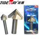 Tideway Grade en forme de V Couteau à 90 degrés Barbecue en bois Milling Gravure Machine à bord Machine de chanfrotage Chamfe de frappeur Pliant bord 12 * 15841 points 3 mm