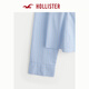 HOLLISTER25 new autumn and winter Y2K hot girl slim striped lace-up poplin shirt women's 340-5486 blue striped XS (160/80A)