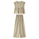 
Vanciman temperament casual flying sleeve top wide-leg pants suit for women 2025 summer new style free matching set M9901 khaki S