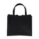 Salvatore Ferragamo Women's Calfskin Spliced Tote Bag Large Capacity Commuting Clutch Daily Casual Business All-match Accessories Black TU