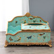 
American tissue box living room home multi-function paper box European retro paper box simple remote control storage box 1047 blue warbler blossom side draw