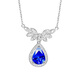 HEEKAIYI Sapphire Necklace for Women Cornflower Blue 18k Diamond Pendant Chinese Valentine's Day Birthday Gift for Wife and Girlfriend Selected 1.17 carat/cornflower blue/double certificate