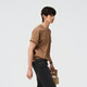 Levis Herren-Logo für das Herren-Logo, der gelegentlich runde Hals kurzärmeligte T-Shirt A9226 Brown s