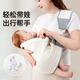 洽苒【德国】抱娃神器解放双手新生婴儿背带外出前抱式背娃小月龄 华夫格灰-透气款