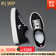KLWP香港国际正品2025新款时尚刺绣帆布鞋男韩版百搭透气轻便休闲鞋 黑色[内增高] (240mm) 38