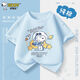 Snoopy Children's Short Sleeve 2025 Été Nouveau style garçons et filles Ragshou Half manche Boys Top Scribing Nubbi Indigo 160