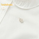 Balabala shopping mall same style girls' shirt children's long-sleeved autumn clothing comfortable cool antibacterial white 10101 130