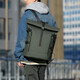 2025 new old leather men's backpack with a top layer of cowhide large capacity casual and versatile computer travel backpack green