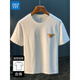 Jeanswest white T-shirt men's summer new high-end trend printed T-shirt American light luxury Xinjiang cotton comfortable short-sleeved T-shirt green [JSW9906 Mint Green] 3XL suitable for 151-165Jin [Jin equals 0.5 kg] wear