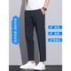 Xiao Xueling casual pants for men 2025 new summer loose straight long trousers ice silk thin nine-point drooping small trousers 655 light gray [9 points] 28 Suggested 80-95 Jin [Jin equals 0.5 kg]