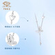 Chinese jewelry SINO GEM butterfly tassel PT950 platinum necklace pendant jewelry Valentine's Day 520 gift for girlfriend PT950 platinum butterfly tassel necklace about 4g