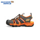 Skechers boys' drawstring toe-cap sandals 403763L charcoal gray/orange/CCOR 30