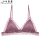 Mädchen von Mädchen 4 Stück 69 Lace French Dreieck Tasse Ringlose Unterwäsche BH reines und transparentes Netz 9226 Schwarzer Einzelstück S 70_
