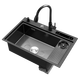 Rizhao Ultrasonic Speak Spülmaschine Multifunktion intelligente Reinigungsmaschine Küche integriert 304 Edelstahl Gemüse Pool Black King Kong Ultraschall + Reinigung Doppel Tank 12048 [Digital Display