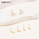 三福（SANFU）清新小米珠款套装耳环一对 时尚小众饰品首饰 14666 S