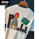 JEEP SPIRIT trendy brand short-sleeved T-shirt men's printed half-sleeved loose T-shirt Xinjiang cotton comfortable and versatile trendy five-point sleeve clothes men's black JSW9923 M suitable for 90-108Jin [Jin equals 0.5 kg]