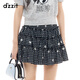 DZZIT [Little lulu joint series] Disu skirt 2025 autumn dot cake skirt women 3J3S2164A black S