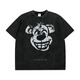 Yunzhaolu XFM national trend brand vintage retro print heavy wash-out short-sleeved T-shirt ins small neckline half-sleeved tee X6630 M