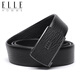 Elle Homme Herrengürtel Business Fashion Automatischer Schnalle -Gürtel, Top -Layer -Kuhspurgürtel, Herren 3235 Black 110 cm Geschenkbox