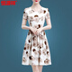
Hengyuanxiang middle-aged noble ice silk dress for women 2025 new summer short person slim floral skirt 40 to 50 mother suit [ice silk 9904 skirt] 4XL [recommended to wear 150-165]
