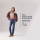 Levi's李维斯冬暖系列女士724高腰修身直筒美式复古时尚牛仔裤 中蓝色 26 (28)