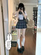 ROSELEX制服诱惑套装御姐战袍高档JK制服裙正版高腰百褶裙女狗短淑格裙弹 黑色开衫毛衣 单件外套 XS