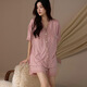 Pyjamas modal en V femmes en V Slemage 2025 Nouveau été cool shorts shorts à domicile avec poitrine poitrine 3527 2xl
