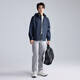 Lilang outdoor three-proof jacket men's smooth and easy-care removable hooded jacket navy 2XL (180)