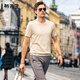 Mr. Bu Bu Bu bu v-Ausschnitt mit kurzer Farbe Kurzarm 2025 Frühlings- und Sommer Neue hautfreundliche coole T-Shirt Herren AF12119 Denim Blue 2xl __185
