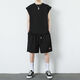 Brangdy2025 Neuer Sommer Boy Casual Sports -Anzug Trendy vielseitig gutaussehender junger Mann hübsch 5155 Grau XL