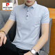 Pierre Cardin Ice Seide Kurzärärmelte T-Shirt Herren Sommer Koreanische Style Trendy Hemdkragen Polo-Hemd Revers Kleidung Herrenhälfte reine Baumwoll-T-Shirt DG-1301 Black M 90-105jin [Jin gleich 0,5 kg]