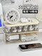Boîte de rangement de câble de données Yufu Chargeur de bureau Téléphone mobile Téléphone Mobile Cordon d'alimentation Tourte acrylique avec couvercle Câble Câble Double-couche Partage de rangement [Blanc du lait] [Stockage Divers câbles