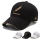 MPPMCK hats for men and women for all seasons, new peaked caps, Korean style trendy outdoor casual fashion feather embroidery versatile stick, feather style black