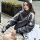 
ADIDAS Adidas Jacket Men and Women Three Stripe Sportswear Retro Loose Windproof Cardigan Three-Leaf Crock Stand-Link Jacket JI7533 Dark Gray M