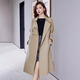 ROMON (ROMON) trench coat for women 2025 new spring and autumn Korean style loose and casual high-end brand age-reducing medium-length coat trendy coat for women Coffee M Recommended 95-120Jin [Jin equals 0.5 kg]