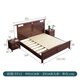 Nanzhu NUEVA Cama de madera maciza china 1.8m Doble Cama Master Bed Larca Bed de Bed de Madera de Madera Solidal Full Withides 9901C#