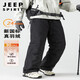 JEEP SPIRIT吉普羽绒裤男2025新款外穿冬季保暖防寒加厚零下40度中青年工装裤 吉普-13820-曜石黑-CB XL 150-170斤