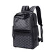 Slazenger versatile multi-pocket commuting classic retro full-print presbyterian soft leather travel bag backpack backpack pattern black