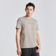 利郎抑菌凉感短袖T恤男圆领25夏季冰丝短袖T恤 亚麻棕  XL175/92A