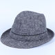 Qisman autumn and winter men's hat British retro jazz hat outdoor dad warm middle-aged and elderly spring and autumn hat men fine wool dark gray 56cm