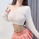 Uniforme de lencería sexy universal seduce a los estudiantes jk minifalda minifalda suéter de cuello bajo falda plisada burlones suéter blanco individual tamaño simple