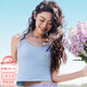 波司登（BOSIDENG）夏季女纯色原纱打底罩杯一体防晒透气修身吊带美背背心 冰淇淋粉1048 160 84A