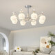 Living room chandeliers simple butter style 2025 designer new lamps and full-house package combination lamps CX-967-6 head + 85cm + 54w wall control + three-color light