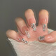 Tragen Sie High-End-vielseitige mittelgroße vergoldete Diamant-Glitzer-Nagel-Nagel-Nagel-Nagel-Nagel-Nagelfleck mit mittlerer Länge.