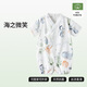 贝肽斯婴儿衣服夏季连体衣短袖竹棉纱布新生幼儿宝宝哈衣爬服睡衣