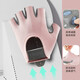 Yunpo fitness gloves women's sports anti-callus anti-slip yoga pull-ups dynamic bicycle Pilates half-finger gloves fitness gloves pink (one size fits all)